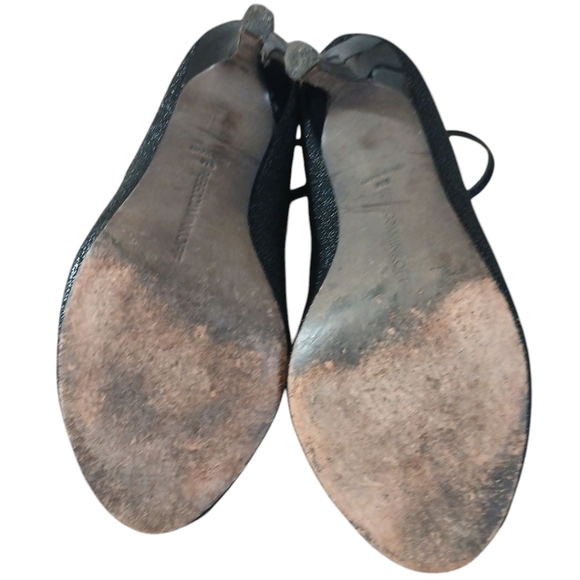 Rebecca Minkoff Beaded Black Stiletto Heeled Sandals Size 8 - Picture 7 of 9